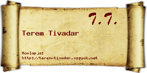 Terem Tivadar névjegykártya